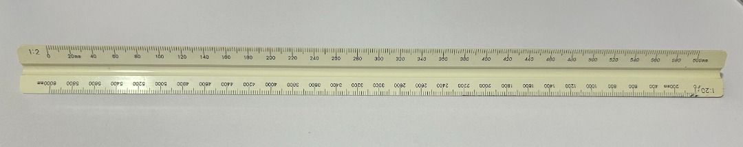 Triangular Scale Ruler (FujiCorona) (Category: Stationery & School Supplies) located in Quezon City. Submitted by aster10 (Listing ID 1429925986, Image 3). Description: Scales: 1:1 / 1:10, 1:2 / 1:20, 1:5 / 1:50 For drafting, design, and engineering. Used 1 semester of architecture (stopped due to illness). Slight ink on 1:20 scale (pic 3) No chips/damage. .