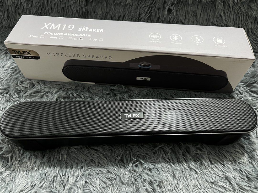 TYLEX XM19 Wireless Speaker-Black (Category: Soundbars, Speakers & Amplifiers) located in Manila. Submitted by claurenj (Listing ID 1429879604, Image 1). Description: Rfs: Decluttering.