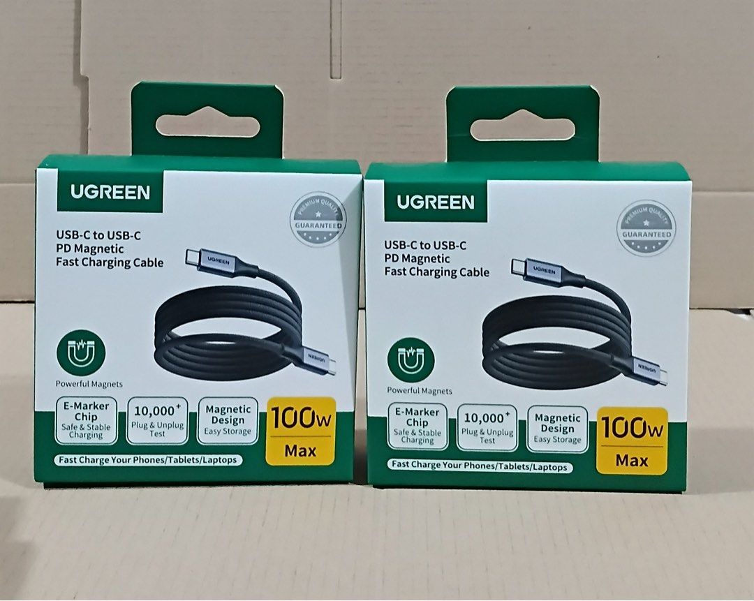 UGREEN 100w Type C to Type C PD magnetic fast charging cable (Category: Chargers & Cables) located in Manila. Submitted by mxrx_ (Listing ID 1429942934, Image 3). Description: .