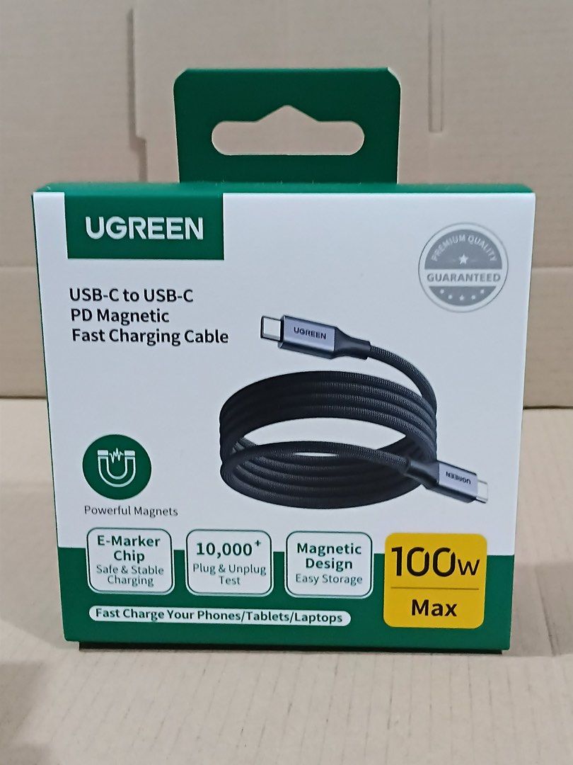 UGREEN 100w Type C to Type C PD magnetic fast charging cable (Category: Chargers & Cables) located in Manila. Submitted by mxrx_ (Listing ID 1429942934, Image 1). Description: .