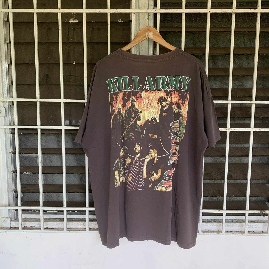 Vintange Wutang Killa Army (Category: Tshirts & Polo Shirts ) located in Manila. Submitted by konjee.dathird (Listing ID 1429917727, Image 2). Description: Vintage Wutang Killa Army XXL No pinholes Minimal Crack print but presentable 3500 only.