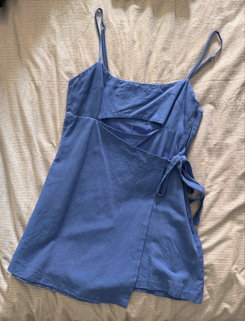 Zara Blue Cut-Out Dress (Category: Dresses) located in Manila. Submitted by nycshopper (Listing ID 1429907451, Image 1). Description: Medium on tag Rfs: Decluttering .