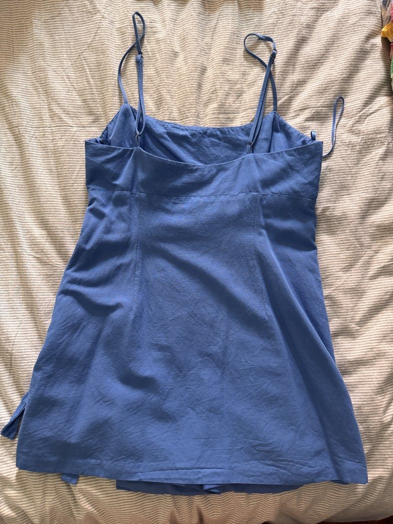 Zara Blue Cut-Out Dress (Category: Dresses) located in Manila. Submitted by nycshopper (Listing ID 1429907451, Image 3). Description: Medium on tag Rfs: Decluttering .