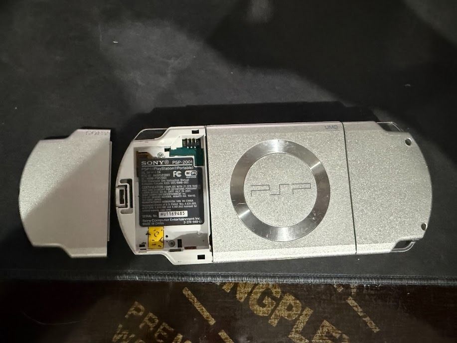 3pcs PSP + UMDs + Metal Protector (Category: PlayStation) located in Caloocan City. Submitted by papatalok (Listing ID 1435205365, Image 2). Description: Selling as bundle only All has no memory card and charger Inclusions: PSP 2001 w/ battery PSP 2006 PSP 2000 Metal Protector 14 UMDs Silver PSP no issue w/ newly purchased battery PSP 2006 with single burn mark in lcd PSP 2000 with burn mark in lcd and UMD drive not reading UMDs All UMDs are work