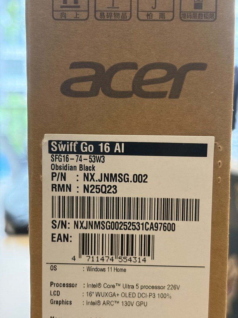 Acer Swift Go 16 AI - Obsidian Black - Brand New Laptop
