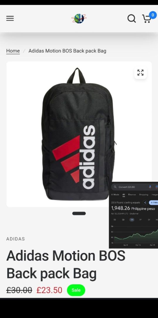 Adidas Motion BOS Backpack (Category: Backpacks) located in Bulacan. Submitted by branded_murayta (Listing ID 1435199295, Image 2). Description: AVAℹ️LABLE • Authentℹ️c Adidas Backpack in Black • Large - in size ( 18 x 12 x 8 inches) • Has 3 spacious compartment 😯with laptop pocket Fits 17-inch laptop• Like new condition • Durable ❤️ perfect for travel, work & everyday use... 👉 Payment first via gcash 🛵 Flash express courier ❌ No cod and meet 