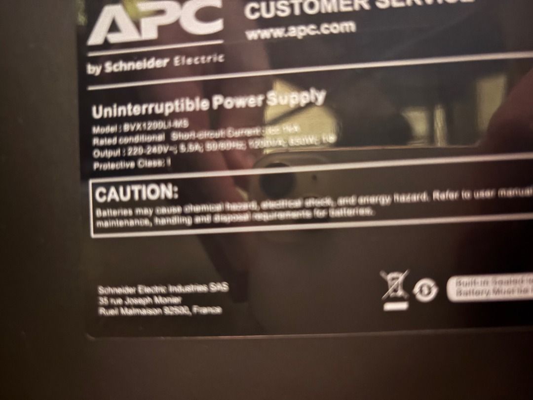 APC BVX1200LI-MS Uninterruptible Power Supply441770502260019201