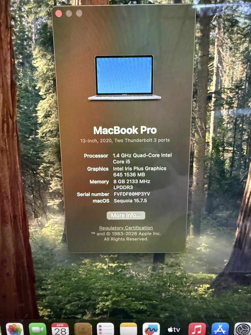 Apple MacBook Pro A2289 8GB 256GB (2020)441389204720199687
