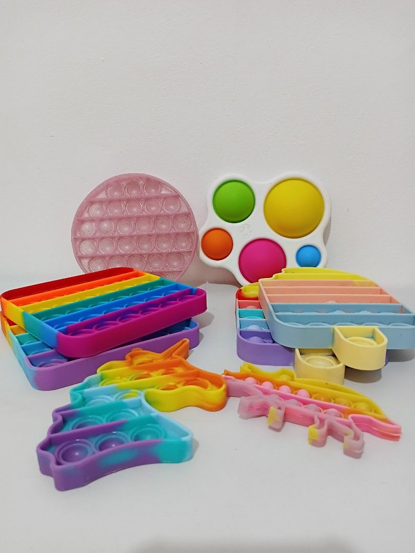 ASSORTED BUBBLE FIDGET TOYS POP IT (8 PIECES) (Category: Kids Toys) located in Las Pinas. Submitted by yannsdungeon7 (Listing ID 1435322175, Image 1). Description: ❗️FOR SALE❗️ ASSORTED FIDGET TOYS POP IT (8 PIECES) As is condition. See photos. Buy now, pay within 24 hrs after invoice. No to long reservation. 📍Item in Las Pinas 💵 GCash payment first (No COD/No COP) 🚚 Flash Express/ Lalamove / Grab (shouldered by buyer). NO LBC..