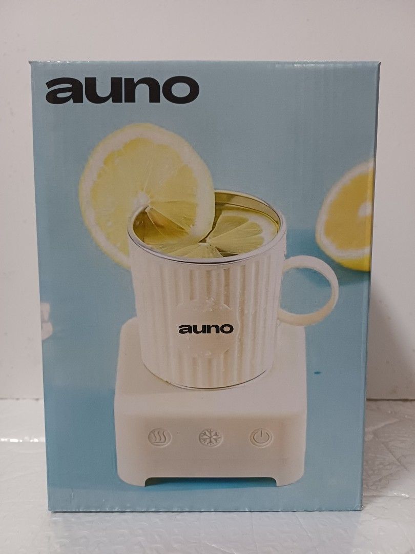 Auno Refrigeration Cup GY-LR1201 (Category: Coffee & Tea Tableware) located in Las Pinas. Submitted by thehmdshop (Listing ID 1435220205, Image 1). Description: Auno Refrigeration Cup in milk white color. Model GY-LR1201. It uses semiconductor cooling and has an energy consumption of 3A-36W. It operates on DC12V 3A and has an aluminum cup capacity of 450ML. Product specifications are 115mm * 125mm * 170mm. Color box size is 150mm * 140mm * 205mm.