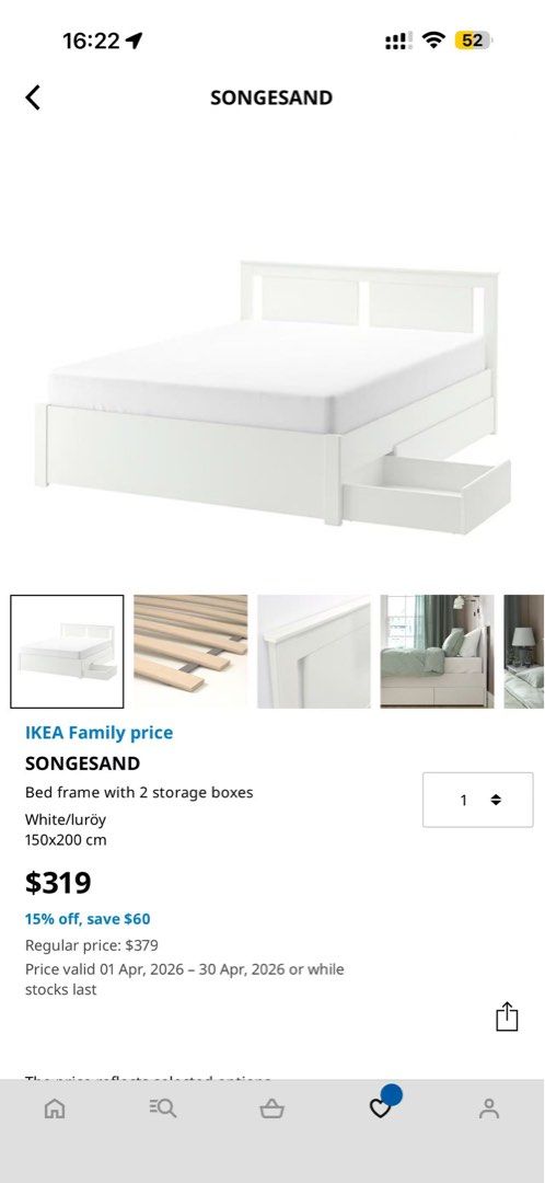 Bed frame and mattress