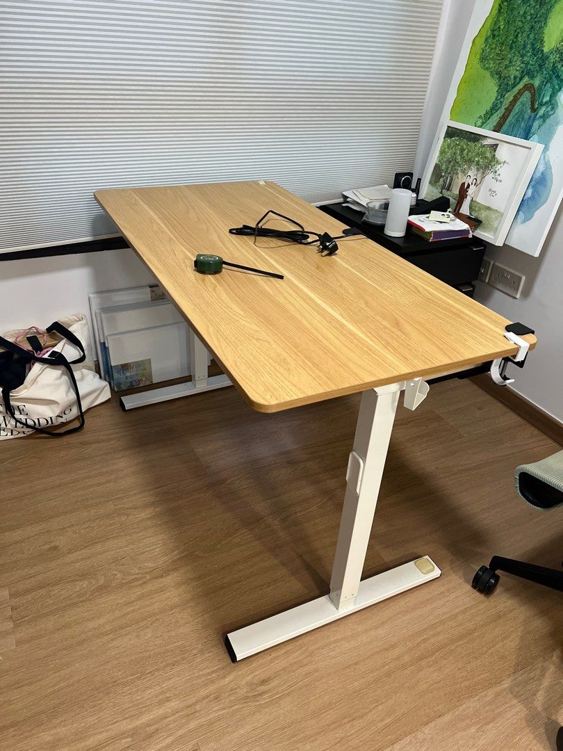 Brown adjustable table