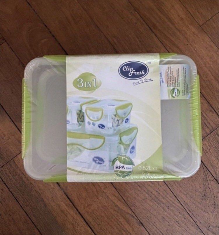 Clip Fresh 3-in-1 air tight Food Storage Container Set