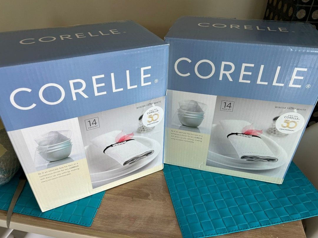 Corelle Winter Frost White 14-Piece Dinnerware Set