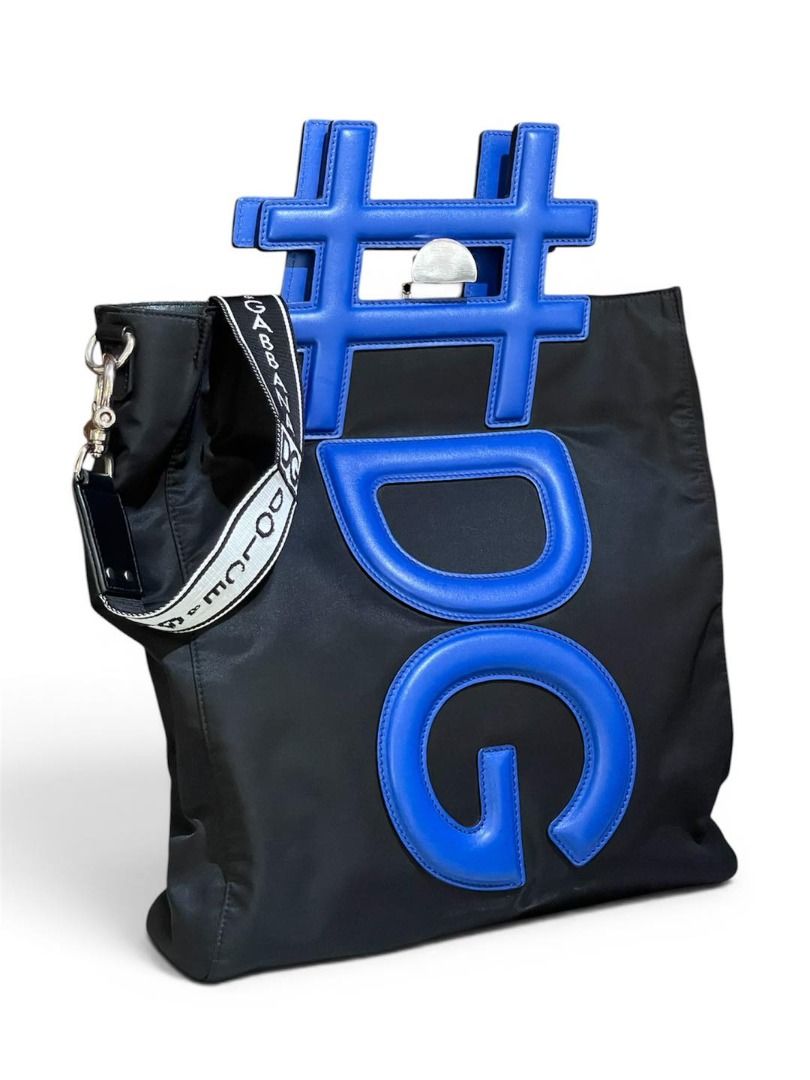 D&G Black Nylon Blue Leather Hashtag (Category: Luxury Bags & Wallets) located in Antipolo. Submitted by leauthenticite2022 (Listing ID 1435229059, Image 3). Description: With Dustbag Lightly Used Condition.