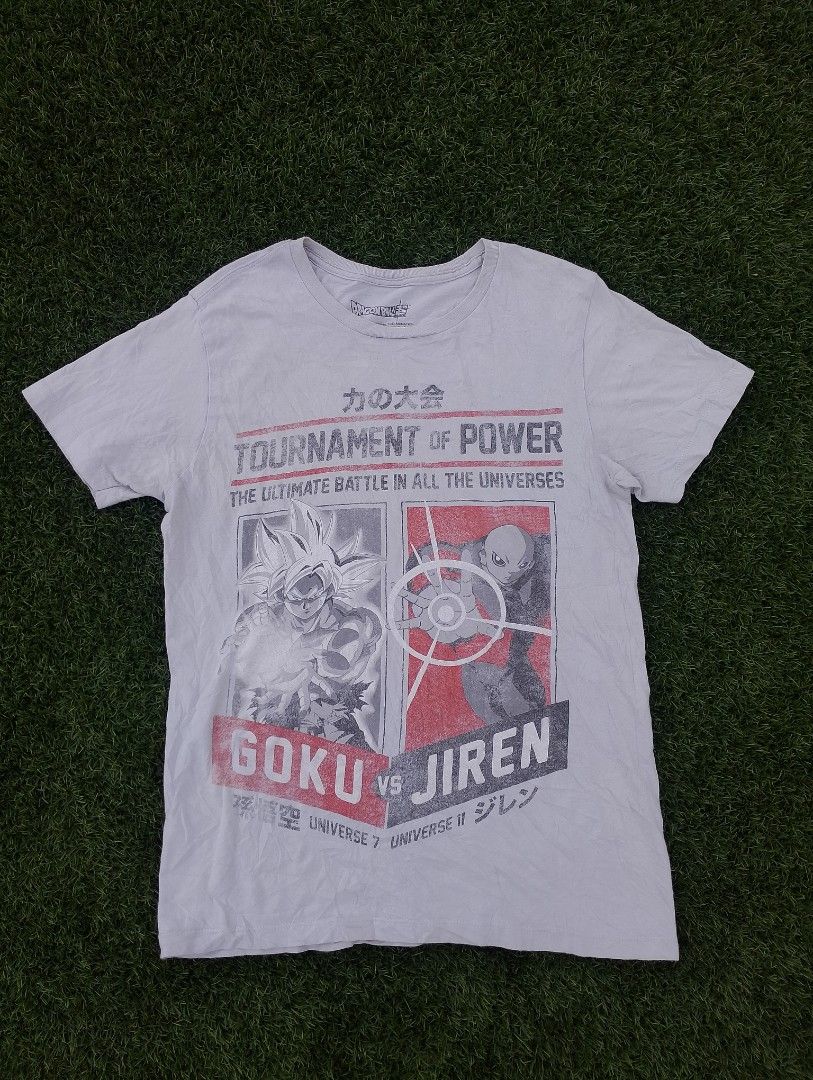 👕 THRIFT FINDS (Category: Activewear) located in Las Pinas. Submitted by shirtsoshorts_24 (Listing ID 1435288977, Image 1). Description: [THRIFT FINDS] Dragon Ball Super “Tournament of Power” ✅ Size: Medium ✅ Original licensed (Toei Animation / Funimation) ✅ Design: Goku vs Jiren ✅ 100% cotton, comfy suotin 📌 Condition: Used (may konting fade sa print pero solid pa suotin) 💰 Price: ₱350 (negotiable) 📩 Pm if interested 📍 Meet up / Shipping av