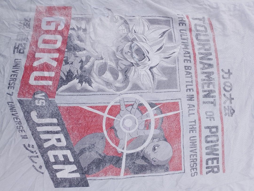 👕 THRIFT FINDS (Category: Activewear) located in Las Pinas. Submitted by shirtsoshorts_24 (Listing ID 1435288977, Image 3). Description: [THRIFT FINDS] Dragon Ball Super “Tournament of Power” ✅ Size: Medium ✅ Original licensed (Toei Animation / Funimation) ✅ Design: Goku vs Jiren ✅ 100% cotton, comfy suotin 📌 Condition: Used (may konting fade sa print pero solid pa suotin) 💰 Price: ₱350 (negotiable) 📩 Pm if interested 📍 Meet up / Shipping av