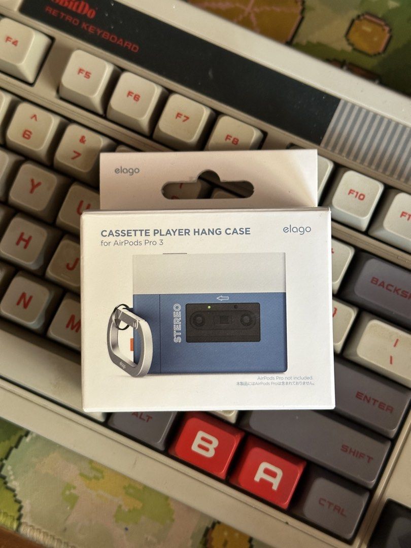 Elago Cassette Player Case for AirPods Pro 3 (Category: Portable Audio Accessories) located in Antipolo. Submitted by dvn_sbrpn (Listing ID 1435179018, Image 1). Description: Brand new and unused, opened to check contents lang Bought this in Japan RFS: Got the wrong model.