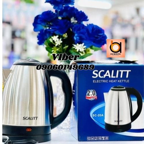 Electric Tea Kettle, Stainless Steel, 2 L (Category: Kettles & Airpots) located in Manila. Submitted by acbdiane (Listing ID 1435222846, Image 1). Description: Features: ●Magnetic stainless steel: boils quickly, and the kettle body is designed according to the principle of thermal circulation, heating evenly, reducing waiting time, and providing healthy drinking water. ●100℃ water boiling whistle: The whistle will automatically sound when the wat
