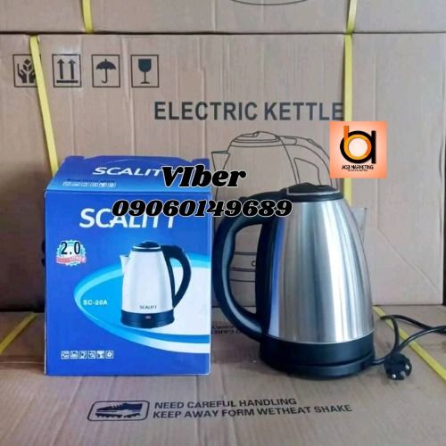 Electric Tea Kettle, Stainless Steel, 2 L (Category: Kettles & Airpots) located in Manila. Submitted by acbdiane (Listing ID 1435222846, Image 3). Description: Features: ●Magnetic stainless steel: boils quickly, and the kettle body is designed according to the principle of thermal circulation, heating evenly, reducing waiting time, and providing healthy drinking water. ●100℃ water boiling whistle: The whistle will automatically sound when the wat