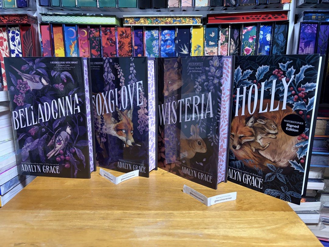 FairyLoot - Belladonna set by Adalyn Grace (Category: Storybooks) located in Makati City. Submitted by kevinscorner (Listing ID 1435183535, Image 3). Description: Belladonna 1-3.5 by Adalyn Grace - books 1-3 are signed FairyLoot editions 1 - Belladonna 2 - Foxglove 3 - Wisteria 3.5 - Holly - signed Waterstones ed.