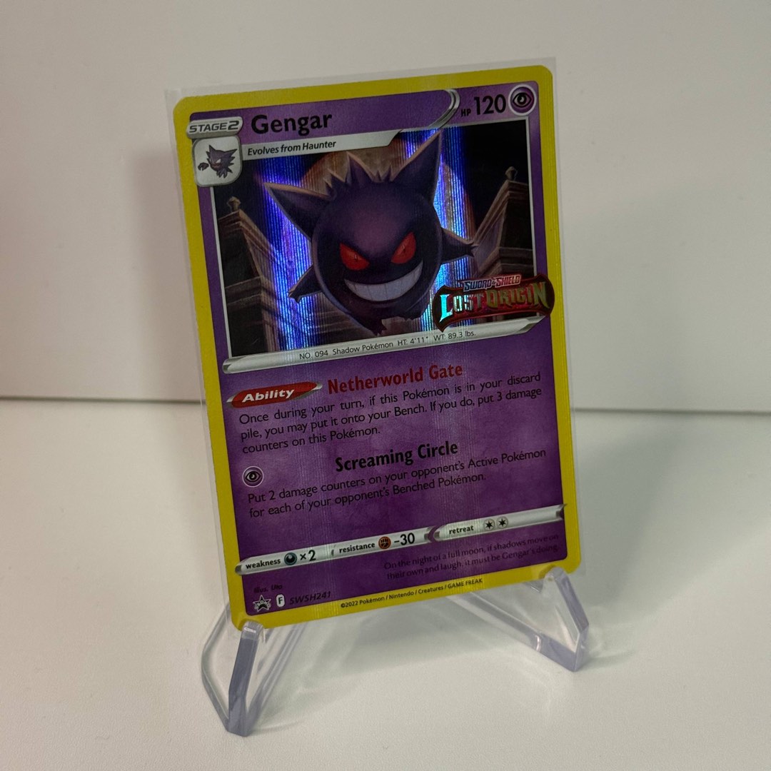 Gengar Lost Origin Stamp Promo English Pokemon Card SWSH241, Hobbies ...