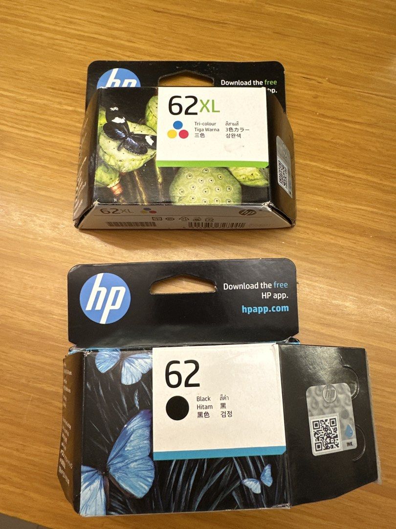 HP 62XL Black and Tri-Color Ink Cartridges