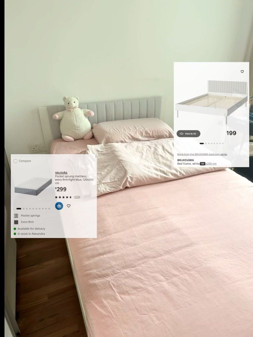 IKEA Bed frame+mattress