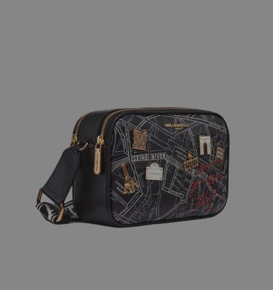 KARL LAGERFELD Maybelle Crossbody Map Black (Category: Cross-body Bags) located in Paranaque City. Submitted by jerrylr (Listing ID 1435299238, Image 2). Description: About this item KARL LAGERFELD MAP BLACK • Features: maybelle crossbody, , everyday, crossbody • 8 x 6 x 3 • Classic, rock-chic style: KLP designer handbags make a statement no matter how you pair them. • Make a statement: Our signature craftsmanship is part of what makes our handba