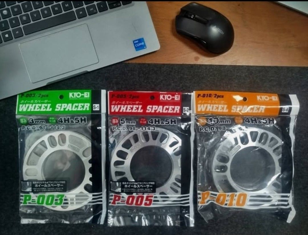 KYO-EI Wheel Spacers for 4-5 holes (Category: Mags and Tires) located in Santa Rosa. Submitted by uelrodriguez (Listing ID 1435297436, Image 1). Description: KYOEI JAPAN WHEEL SPACER for 4x100, 4x114, 5x100, 5x114 3mm and 5mm available 1,000 php only 10mm available 1,300 php only Made in Japan 🇯🇵🇯🇵🇯🇵 100% Genuine. Money back guarantee if proven fake. .