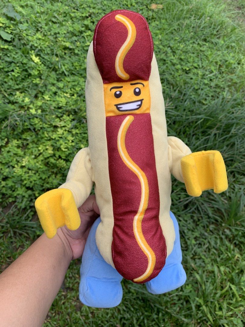 Lego Hotdog Plush Toy (Category: Plushies & Soft Toys) located in Imus. Submitted by plushfinds (Listing ID 1435182429, Image 2). Description: - Lego Hotdog Plush Toy - Soft and huggable material - Great for lego collectors.