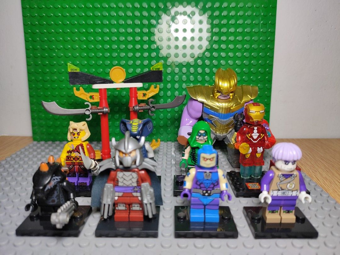 Lego Marvel & Ninjago set (Category: Lego & Building Sets) located in Angeles City. Submitted by jayd23936 (Listing ID 1435298384, Image 3). Description: Knock off Unofficial Lego Marvel and Ninjago set Unofficial Lego Set: - Lego Minifigures - Sold as set only./ Not selling in individual - Loose (lightly used) - WYSIWYG - No missing parts/accessories. Loc: Pampanga MOP: Gcash MOD: Jnt (Buyer will shoulder the delivery fee).