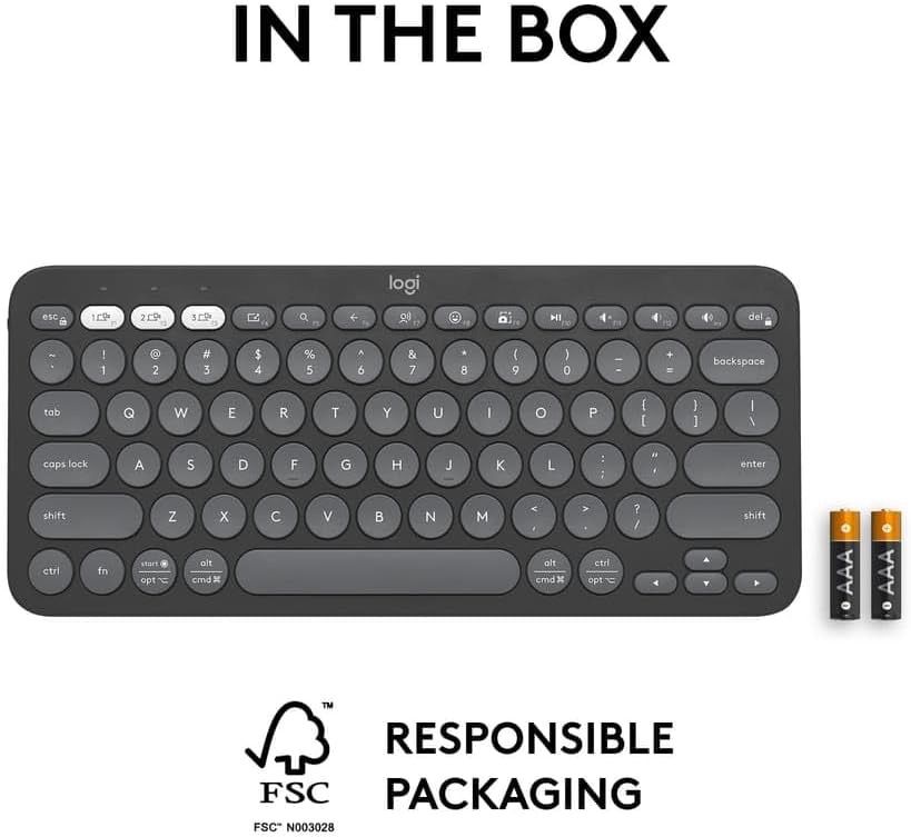 Logitech Pebble Keys 2 K380S Multi Device Portable Keyboard441443924354672646