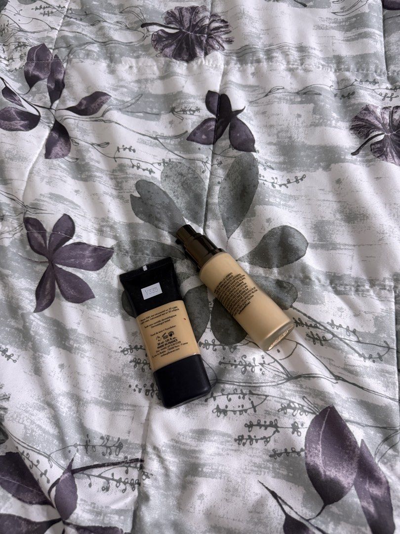 Make Up For Ever Matte Velvet Skin & Ambient Soft Glow Foundation BUNDLE (Category: Makeup) located in Manila. Submitted by drdb29 (Listing ID 1435267610, Image 2). Description: - Make Up For Ever Matte Velvet Skin Foundation (Y335 shade, black tube) - partially used. - Ambient Soft Glow Foundation (4.5ambient shade, glass bottle with pump) - partially used..