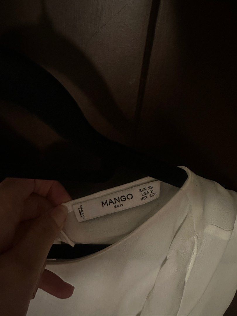Mango Top (Category: Blouses) located in Quezon City. Submitted by thriftables (Listing ID 1435236647, Image 2). Description: It says XS but fits S/M best.