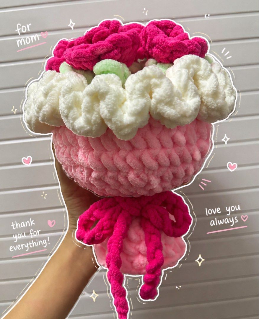 Mini Chunky Bouquet Crochet (Category: Flowers & Bouquets) located in Magalang. Submitted by bamtans (Listing ID 1435325301, Image 1). Description: Perfect for this upcoming Mother's Day! - ₱250 (₱300 if 🍊cod).