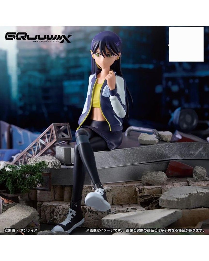 Mobile Suit Gundam GQuuuuuuX Nyaan Figure (Casual Clothes Ver.) (Category: Toy Figures) located in Singapore. Submitted by bertlizz (Listing ID 1435318221, Image 3). Description: Mobile Suit Gundam GQuuuuuuX Nyaan Figure (Casual Clothes Ver.) produced by Banpresto, a brand of Bandai Spirits. Character: Nyaan from the Mobile Suit Gundam GQuuuuuuX series. Version: Private Clothes Version (Casual Clothes). Scale: Standing approximately 4.7 to 9 inch