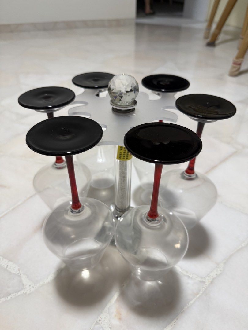 New Wine Glass Set with Stand441521168440381440