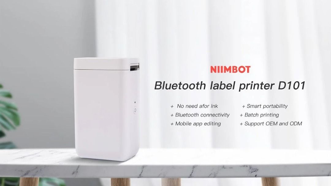 NIIMBOT D101 - Bluetooth Label Printer 20-25mm - WHITE (Category: Printers, Scanners & Copiers) located in Manila. Submitted by abot.ph.17846 (Listing ID 1435191215, Image 2). Description: Package options: 1. only D101 printer X1 2. color sticker.