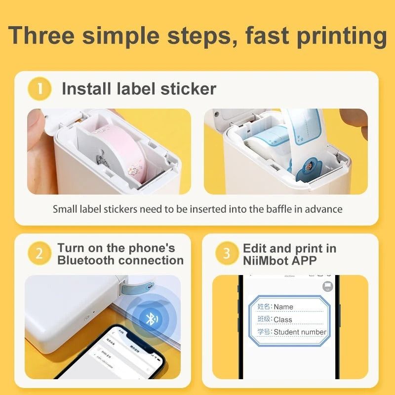 NIIMBOT D101 - Bluetooth Label Printer 20-25mm - WHITE (Category: Printers, Scanners & Copiers) located in Manila. Submitted by abot.ph.17846 (Listing ID 1435191215, Image 3). Description: Package options: 1. only D101 printer X1 2. color sticker.