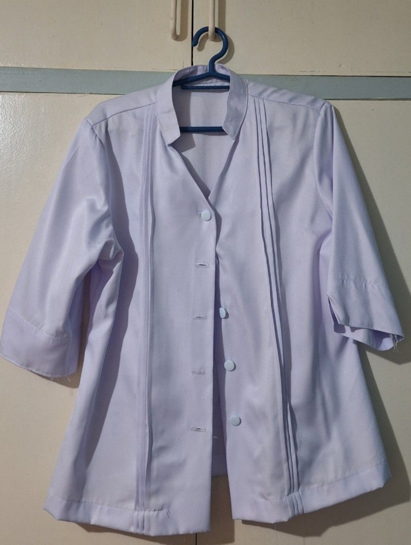 Oath Taking for Nurses Set (Category: Sets or Coordinates) located in Manila. Submitted by mayetu1235323 (Listing ID 1435248213, Image 1). Description: OATH-TAKING UNIF Everything included is ONLY USED ONCE - Includes top, skirt, and white cap - Size Large - Top features a mandarin collar and button closure - Skirt has a simple design - Free na lang po yung shoes for sure buyer, size 40 siya. Best fit sa size 8. Isang beses lang din nagamit baka 