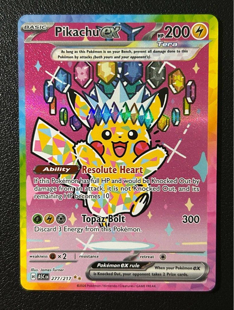 SALE] Pikachu EX 277/217 - Ascended Heroes [SUPER CLEAN COPY