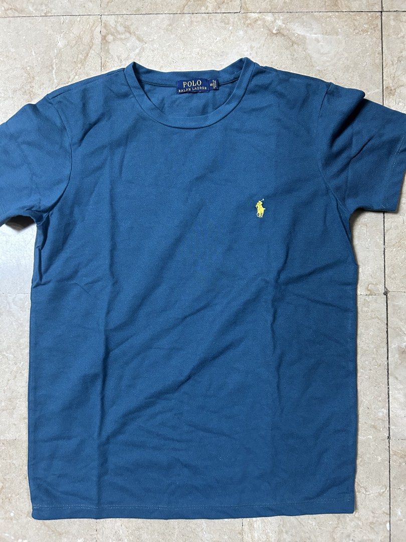 Ralph Lauren Teal T-shirt (Category: Tshirts & Polo Shirts ) located in Rizal. Submitted by b_nssss (Listing ID 1435316883, Image 2). Description: Unsure if authentic RL Shirt (can send more pics for verification) Size: Small 24x16 inch .