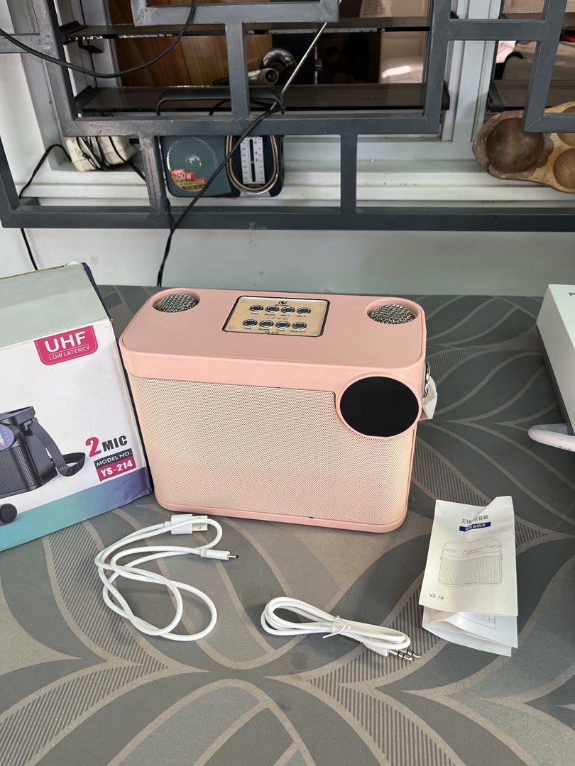 Portable Bluetooth Karaoke (Category: Soundbars, Speakers & Amplifiers) located in Quezon City. Submitted by sefgard0707 (Listing ID 1435297181, Image 2). Description: Su-Yosd Portable Bluetooth Karaoke Pink colored Antipolo 800 .