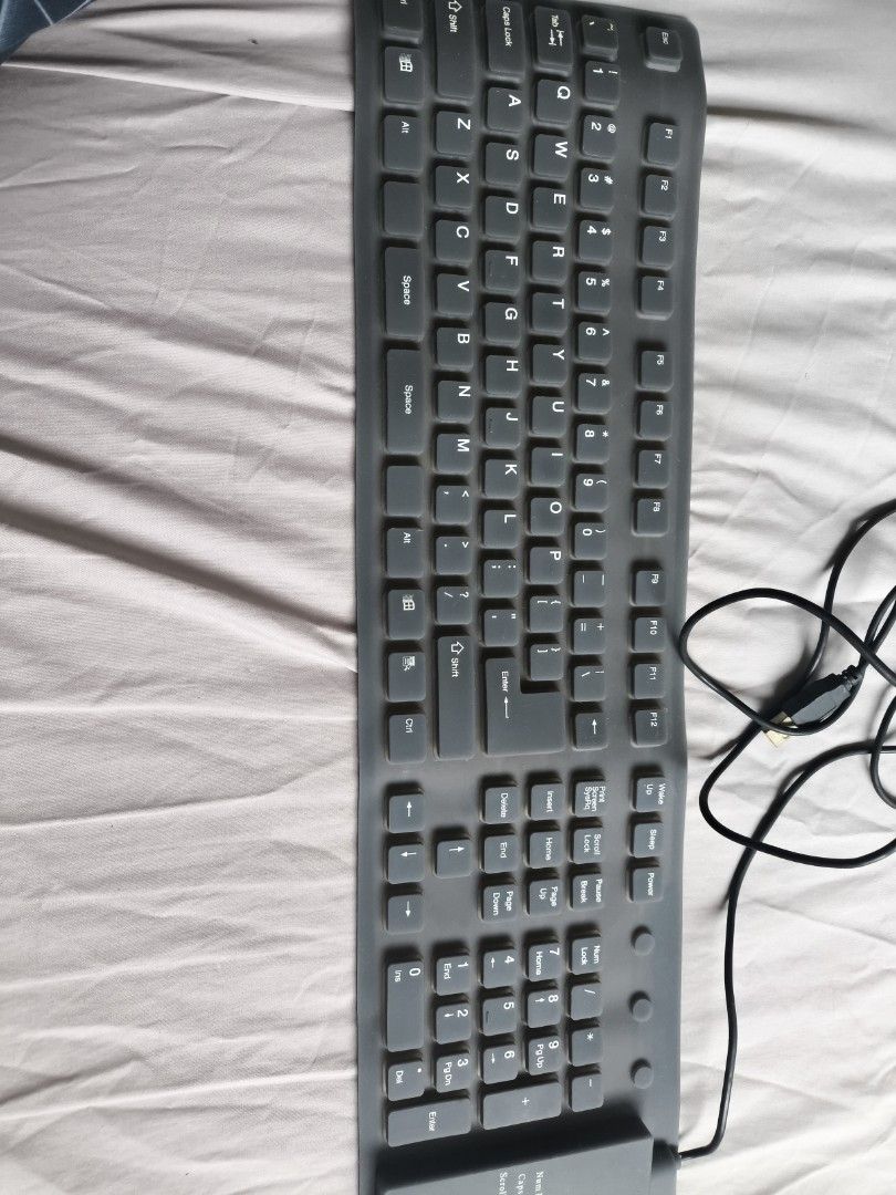 Portable rollable Wired Keyboard - Grey441061775539578880