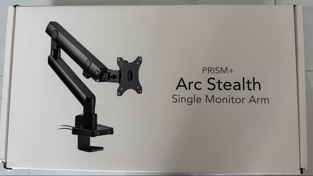 PRISM+ Arc Stealth Single Monitor Arm | Ready to Mount