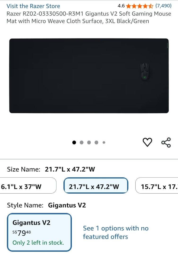 Razer Gigantus V2 Soft

3XL441338911261337602
