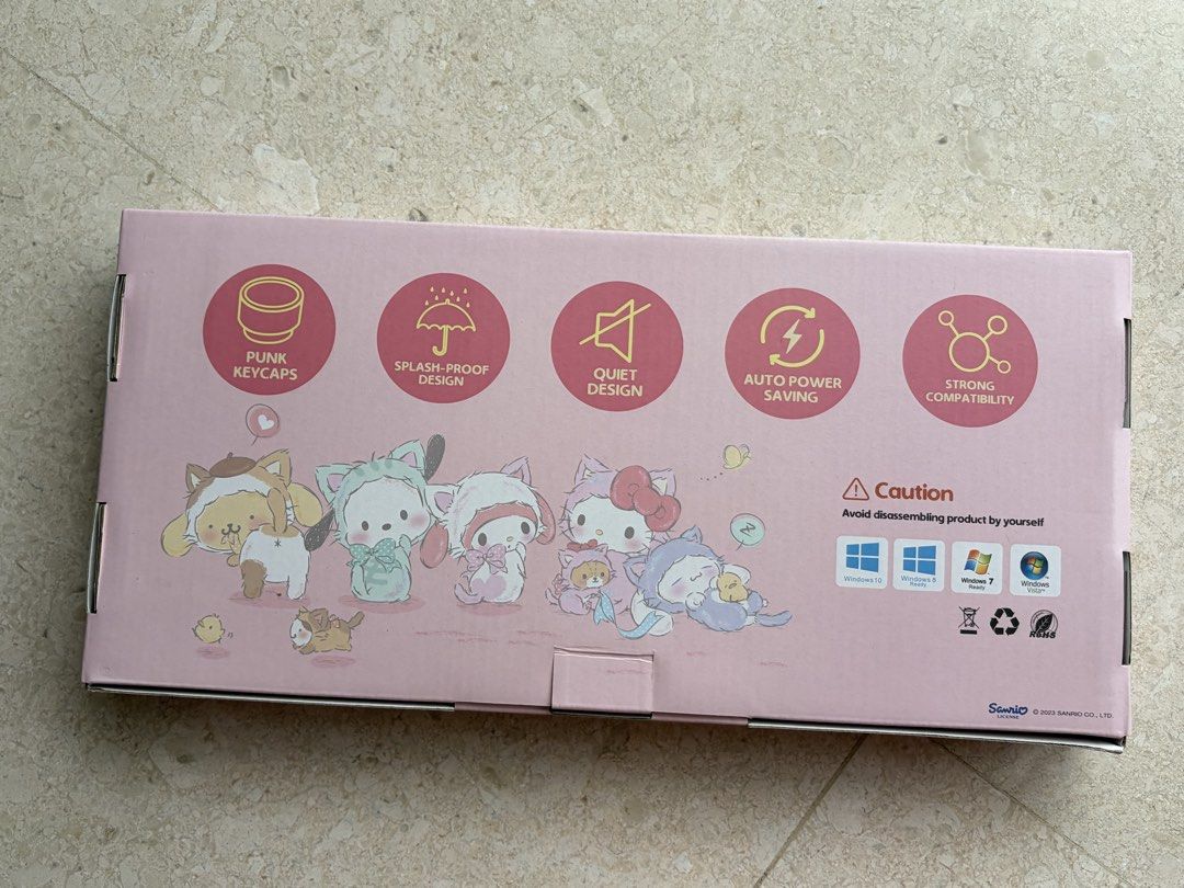 Sanrio Wireless Keyboard - Pink box441192497797539841