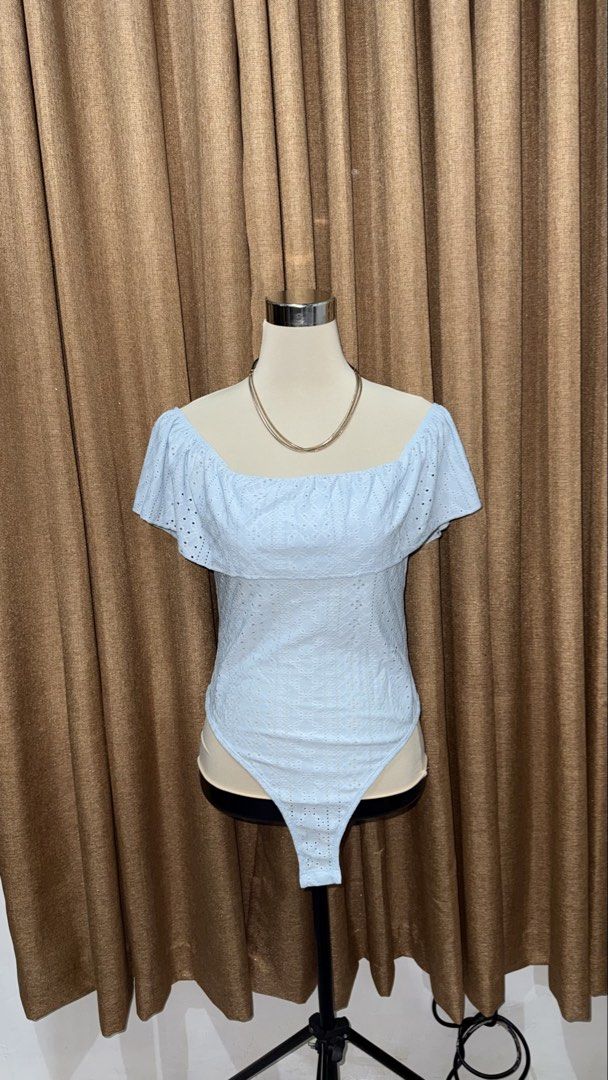 Shein Eyelet Bodysuit (Category: Others Tops) located in Marikina City. Submitted by peppermint101 (Listing ID 1435314866, Image 1). Description: Size: Large on tag With ziplock.