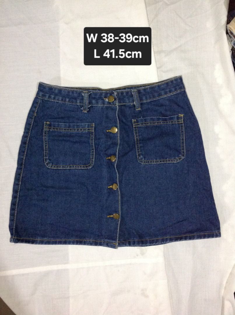 Skirts for SALE!!! (Category: Skirts) located in Muntinlupa City. Submitted by sellthingsph_ (Listing ID 1435196858, Image 3). Description: All were only used once. Sizes indicated in the photos. RED PLEATED SKIRT - P100 DENIM SKIRT - P100 PLAID PENCIL SKIRT - P80.